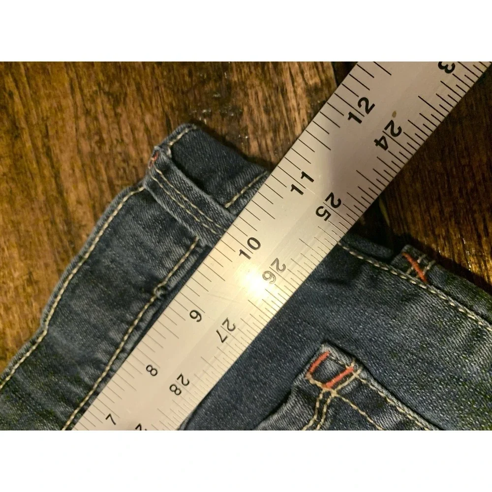 Gymboree Girls Jeans Size 6 Slim Burst of Spring Denim Flower Red Vintage Pants